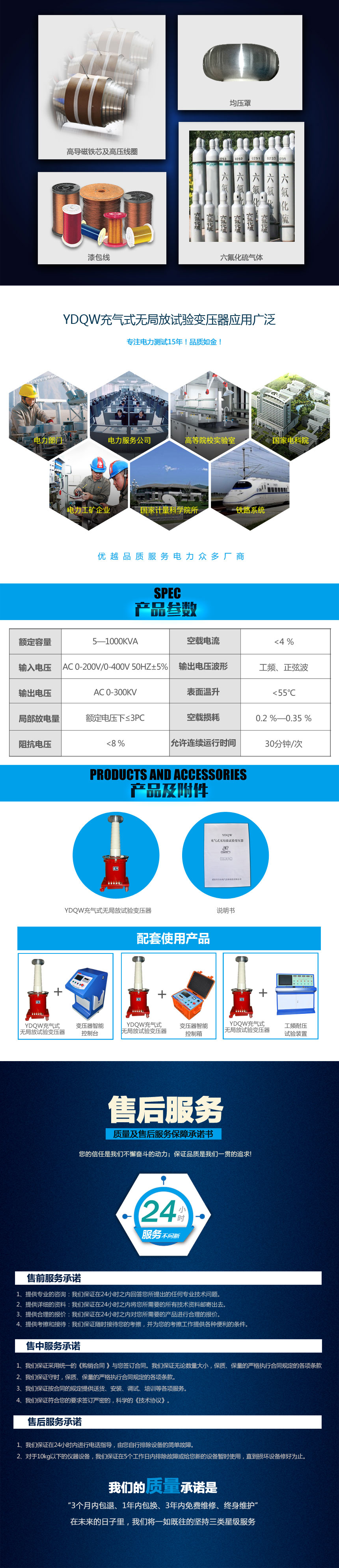 YDQW充氣式無局放試驗(yàn)變壓器