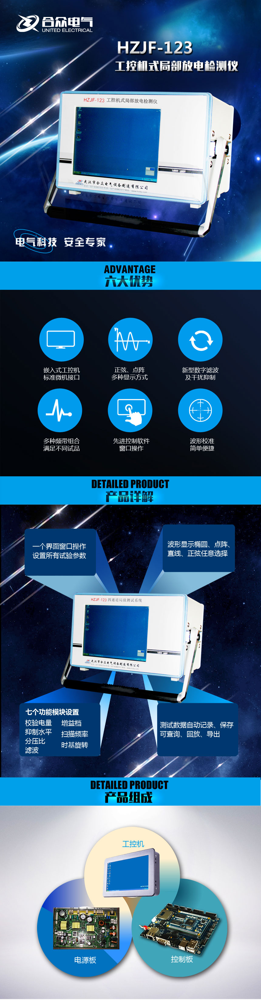 HZJF-123工控機式局部放電檢測儀