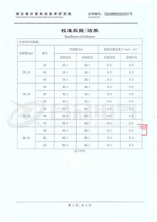 高壓開關(guān)動特性測試儀證書